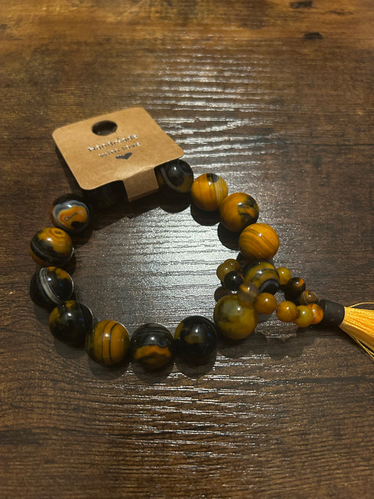 Bracelet tibétain jaspe bumblebee