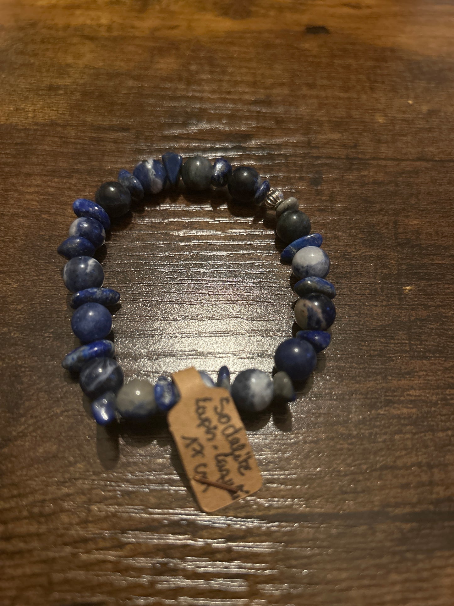 Bracelet sodalite et lapis-lazuli