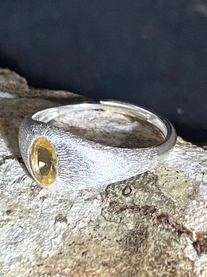 Bague en Citrine et Argent S925