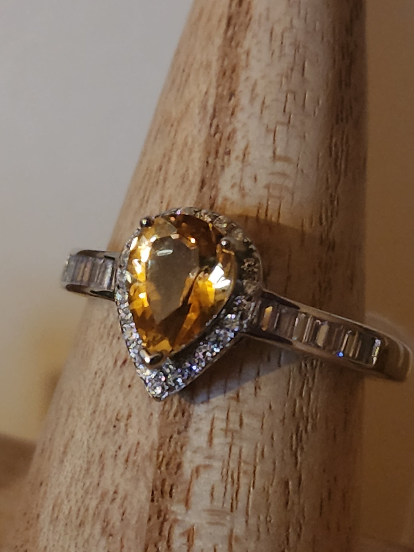 Bague en Citrine et Argent S925