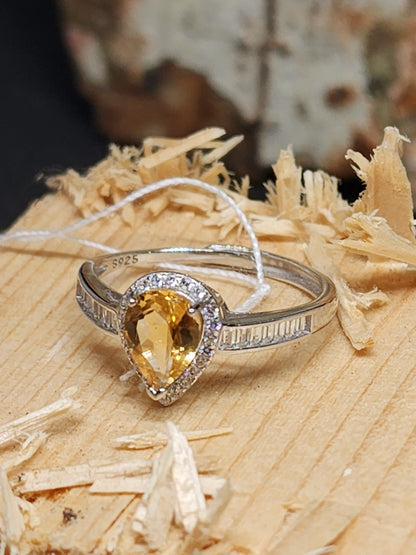 Bague en Citrine et Argent S925