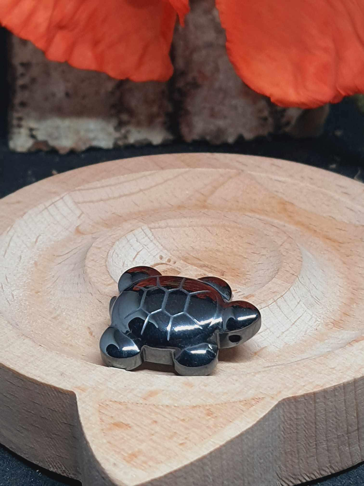 Pendentif Tortue en Hématite