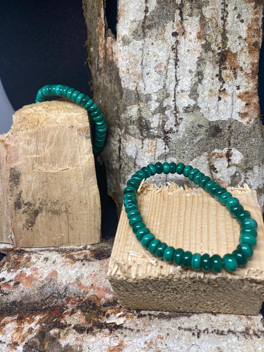 Bracelet en anneaux de Malachite