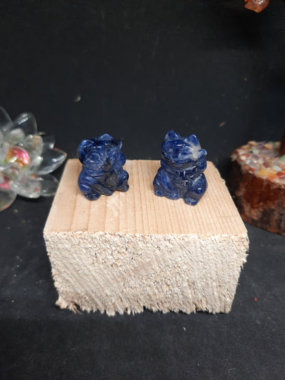 Maneki Neko en sodalite