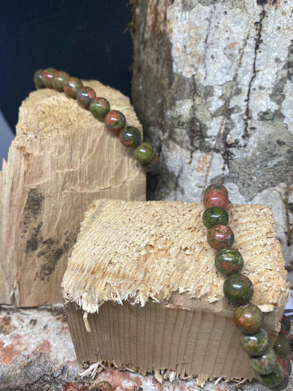 Bracelet en Unakite